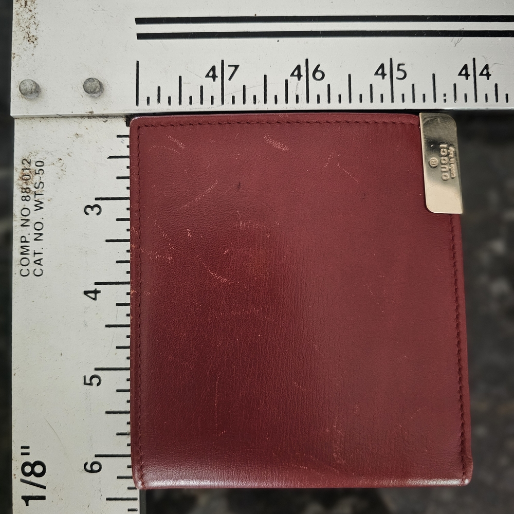 Gucci Red Leather Card Holder - Picture 9 of 9